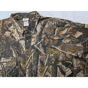 Woolrich Outdoor Guide Vented Mens 2XL Realtree Hardwoods Camo Button Down Shirt